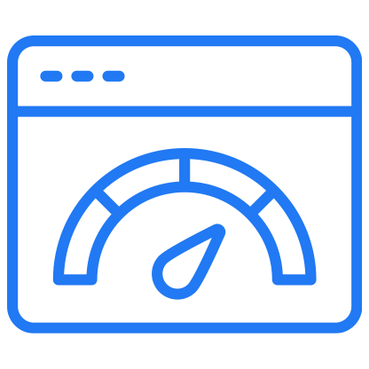 a blue line drawing of a browser