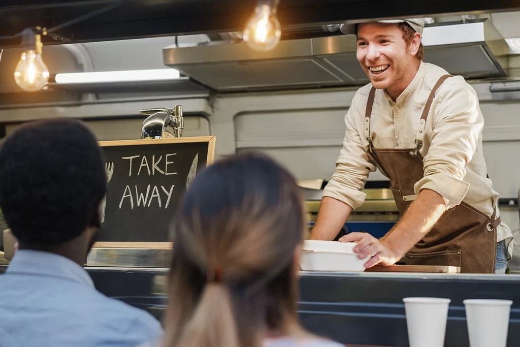 Local business owner managing restaurant operations